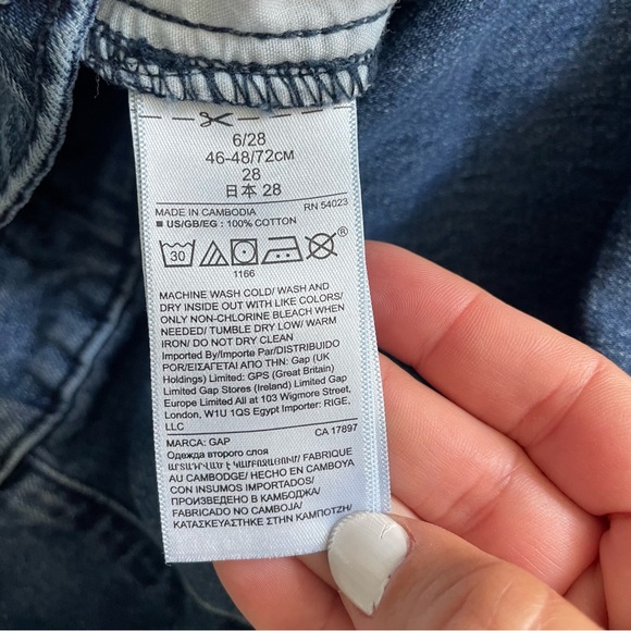 3 for $30 | Gap Denim 3.5" Jean Shorts High Rise Retro Vintage Style Dark Wash - Picture 10 of 12